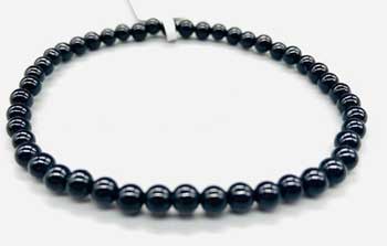 4mm Obsidian, Black bracelet - Click Image to Close