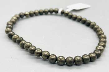 4mm Pyrite bracelet - Click Image to Close