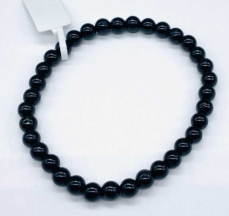 5mm Tourmaline, Black bracelet - Click Image to Close
