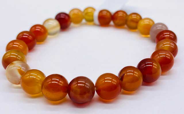 8mm Agate, Red bracelet - Click Image to Close