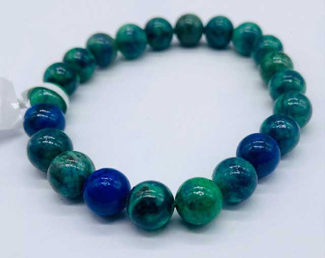 8mm Chrysocolla (dyed) bracelet - Click Image to Close