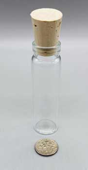 4dr glass vial w/ cork - Click Image to Close