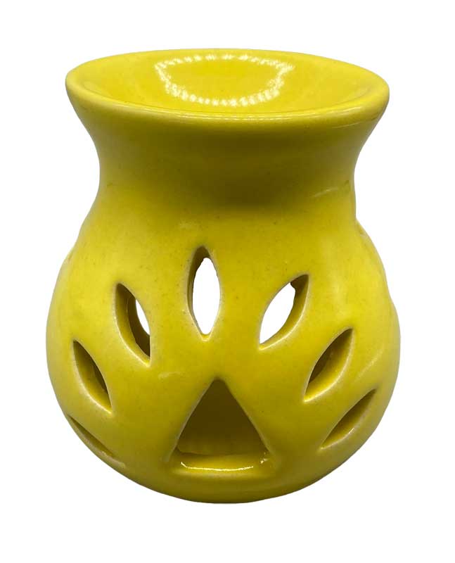 4" Yellow Ceramic oil diffuser - Click Image to Close