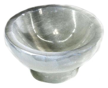 4" Selenite Stand bowl - Click Image to Close