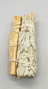 4" Sage & Palo Santo smudge (not bagged) - Click Image to Close