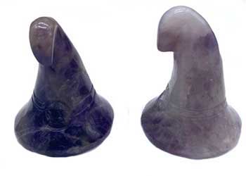 (set of 2) 1 3/4" Witch's Hat Amethyst - Click Image to Close