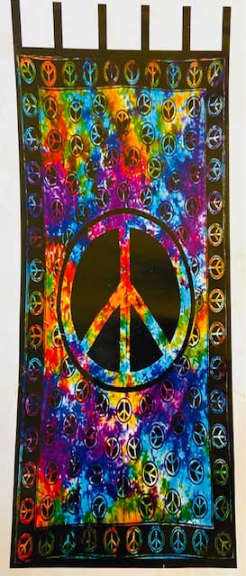 44"x88" Peace Sign curtain - Click Image to Close